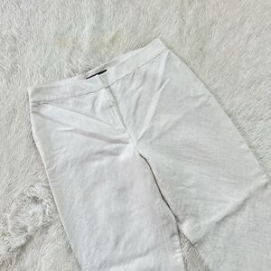 Isabella DeMarco Women's White Linen Blend Dress Pants Size 10  Wide Leg Trouser